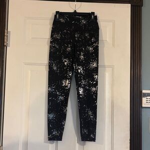 Sweaty Betty Black and Silver Leggings